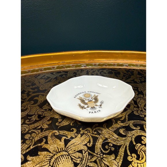 Vintage Raynaud Limoges American Embassy Paris Porcelain Dish - Picture 8 of 13